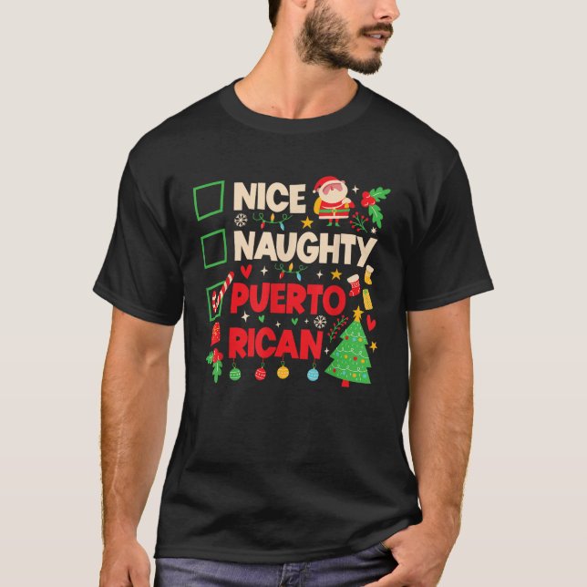 Nice Naughty Puerto Rican Puerto Rico Women Christ T-Shirt (Front)