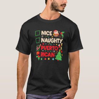 Nice Naughty Puerto Rican Puerto Rico Women Christ T-Shirt