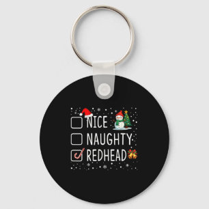 Nice Naughty Redhead Keychain