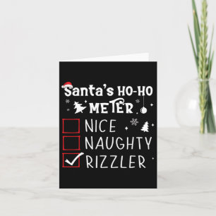 Nice Naughty Rizzler Christmas List Xmas Rizz Sant Card