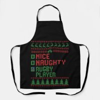 Nice Naughty Rugby Player Funny Christmas Gift