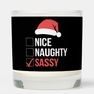 Nice Naughty Sassy Christmas List Scented Candle