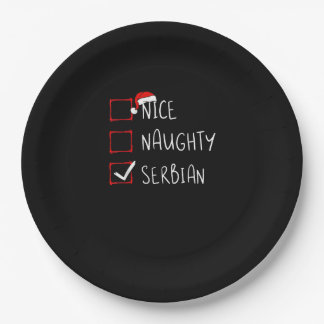 Nice Naughty Serbian Christmas Heritage Paper Plates