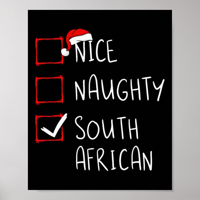 Nice Naughty South African Christmas South Africa  Poster (Front)