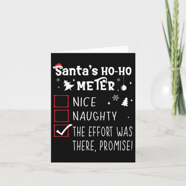 Nice Naughty The Effort Was There  Card (Front)