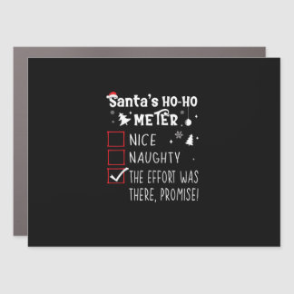Nice Naughty The Was There Promise Christmas Car Magnet