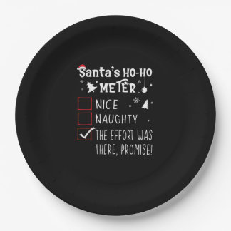 Nice Naughty The Was There Promise Christmas Paper Plates