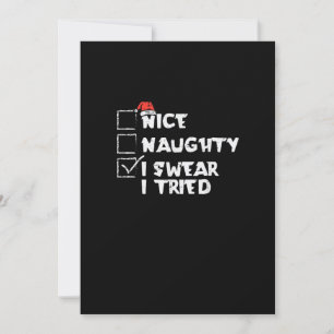 Nice Naughty Tried My Best Holiday Humor