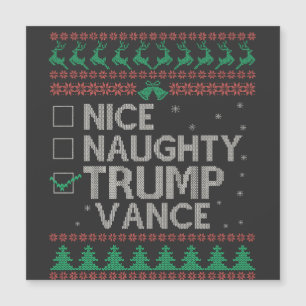 Nice Naughty Trump Vance Election Ugly Sweater
