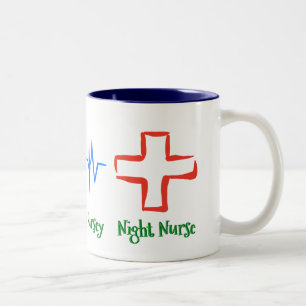 Nice Nurse, Naughty Nurse, Night Nurse Two-Tone Coffee Mug