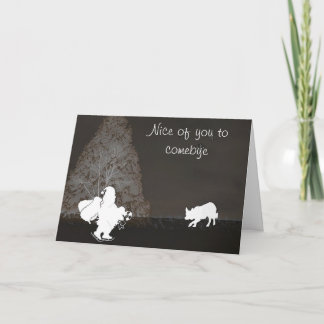 "Nice of you to comebye"~Border Collie Christmas Holiday Card