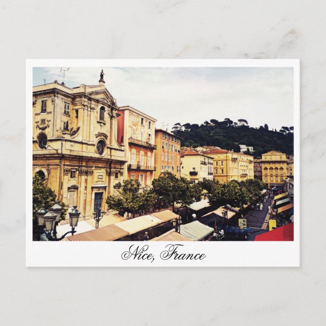 Nice, open market, Provence France Postcard (Front)