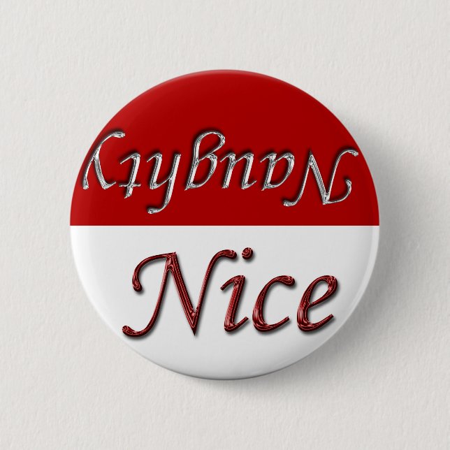 Nice Or Naughty Holiday Season Xmas Christmas Pinback Button (Front)