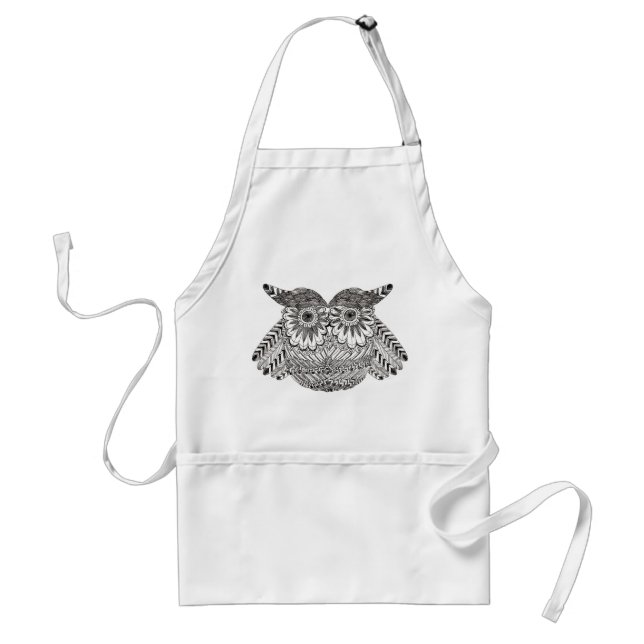 nice owls adult apron (Front)