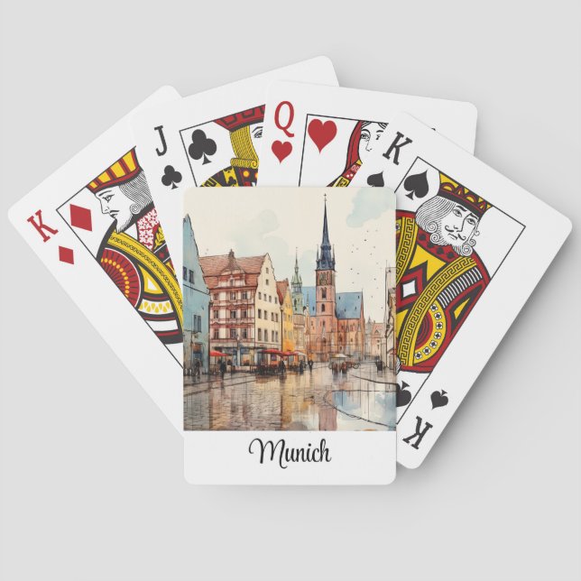 Nice painted Munich Poker Cards (Back)