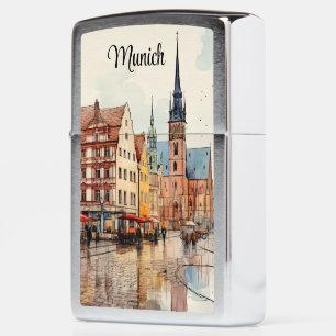 Nice painted Munich Zippo Lighter