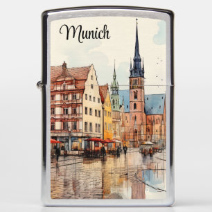 Nice painted Munich Zippo Lighter