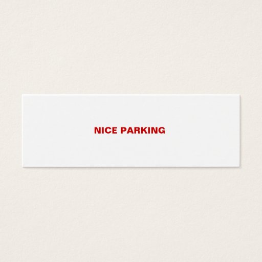 Customizable NICE PARKING BUSINESS CARD TEMPLATES