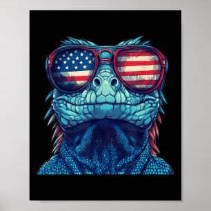 Nice Patriotic Reptile Costume For Lizard And 4th Poster