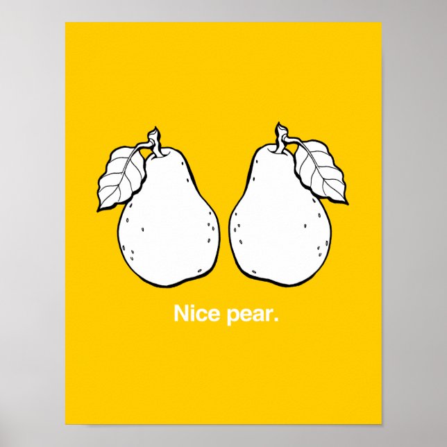 NICE PEAR - WHITE -.png Poster (Front)