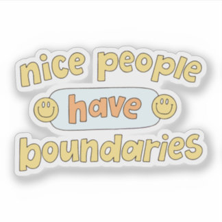 Nice people have boundaries sticker
