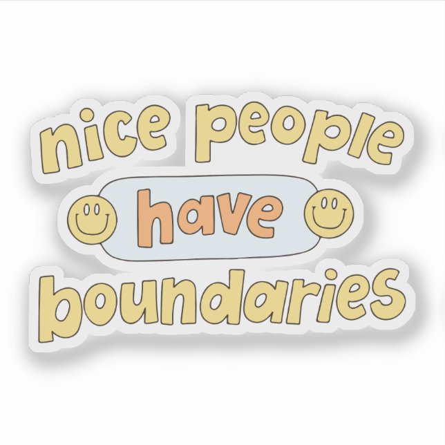 Nice people have boundaries sticker (Front)
