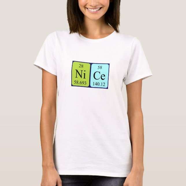 Nice periodic table name shirt (Front)