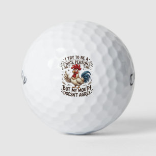 Nice Person Golf Balls - Custom Humor Callaway Gif