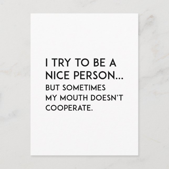 Nice Person Postcard (Front)