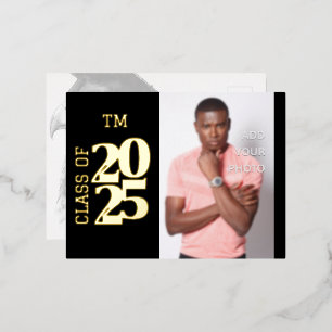 Nice Photo Graduation Foil Invitation Postcard