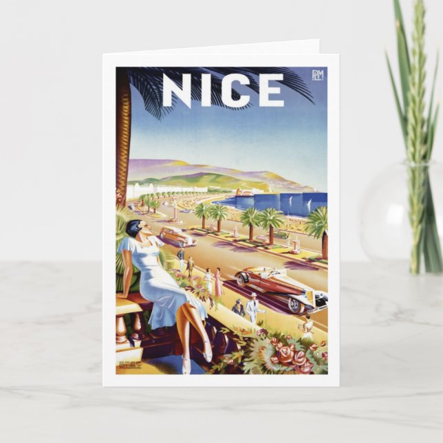 Nice Poster Greeting Card (Front)