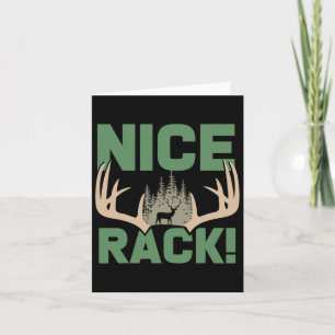 Nice Rack Antlers Deer Funny Hunting Hunter Humor Card