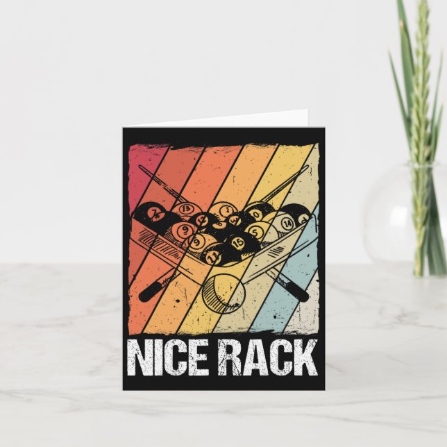 Nice Rack Billiards Pool Player  Card (Front)