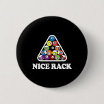 Nice Rack Billiards Pool T Shirt  Button