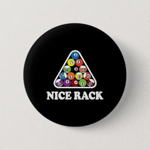 Nice Rack Billiards Pool T Shirt Button