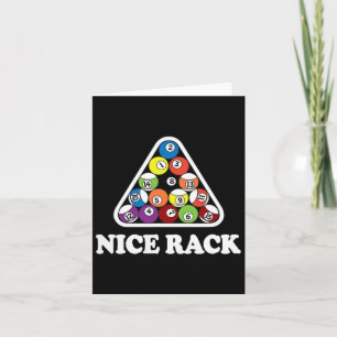 Nice Rack Billiards Pool T Shirt  Card