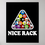 Nice Rack Billiards Pool T Shirt  Poster