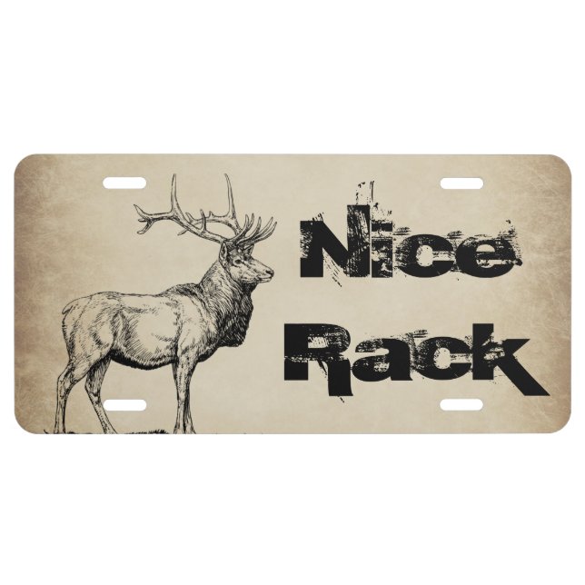 Nice Rack Elk Hunting Novelty Front License Plate (Front)