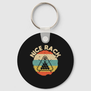 Nice Rack Funny Billiards Player Pool Billiard Vin Keychain