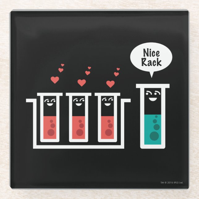 Nice Rack Glass Coaster (Front)