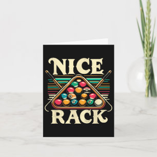 Nice Rack Pool Billiard Player Billiards Cue Sport Card