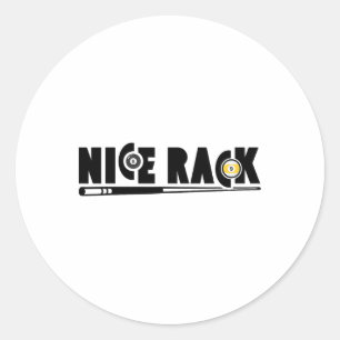 Nice Rack Pool Billiards Player Funny 1  Classic Round Sticker
