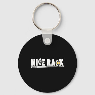 Nice Rack Pool Billiards Player Funny Keychain