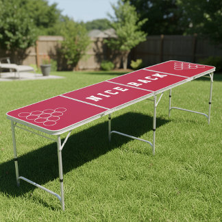 Nice Rack Red Regulation Size Beer Pong Table