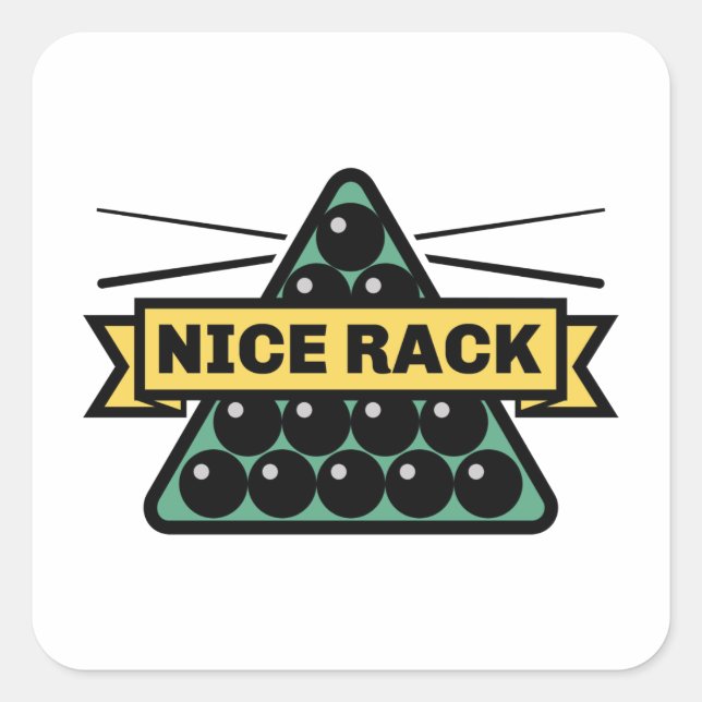 Nice Rack Square Sticker (Front)