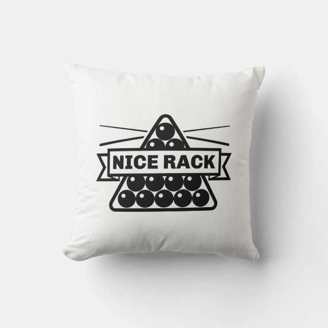 Nice Rack Throw Pillow (Front)
