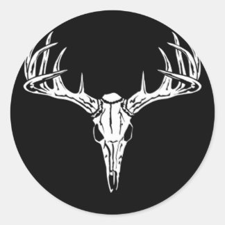 Nice Rack-Trophy Buck-Deer Rack Classic Round Sticker