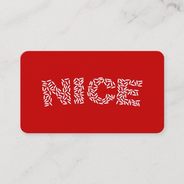 Nice Rice Business Card (Front)