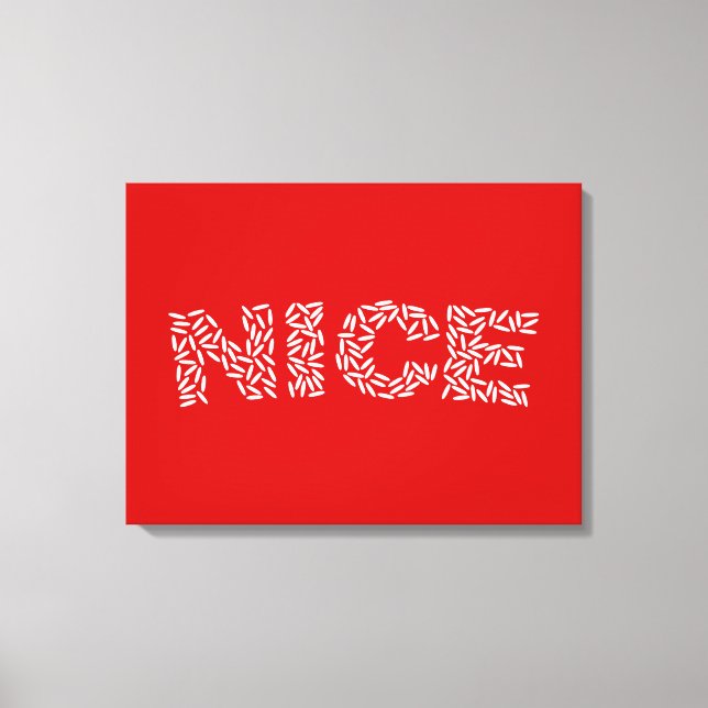 Nice Rice Canvas Print (Front)