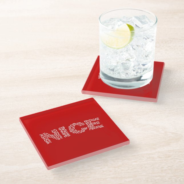 Nice Rice Glass Coaster (Angled)